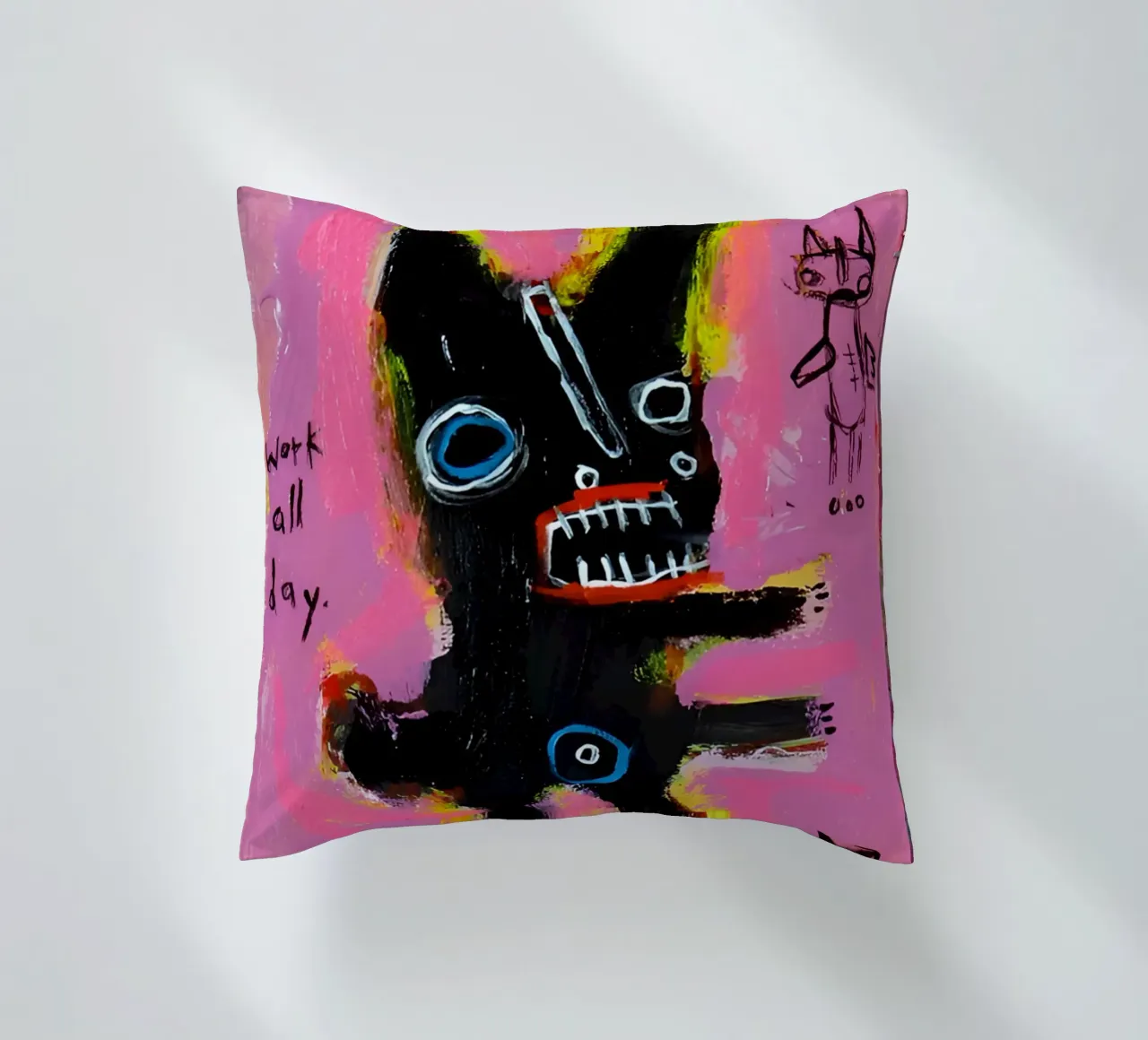michel basquiat - abstract cuscino da Tara Bergener