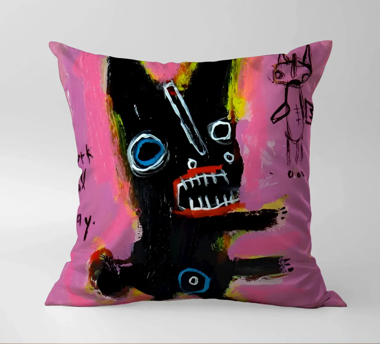 michel basquiat - abstract cuscino da Tara Bergener