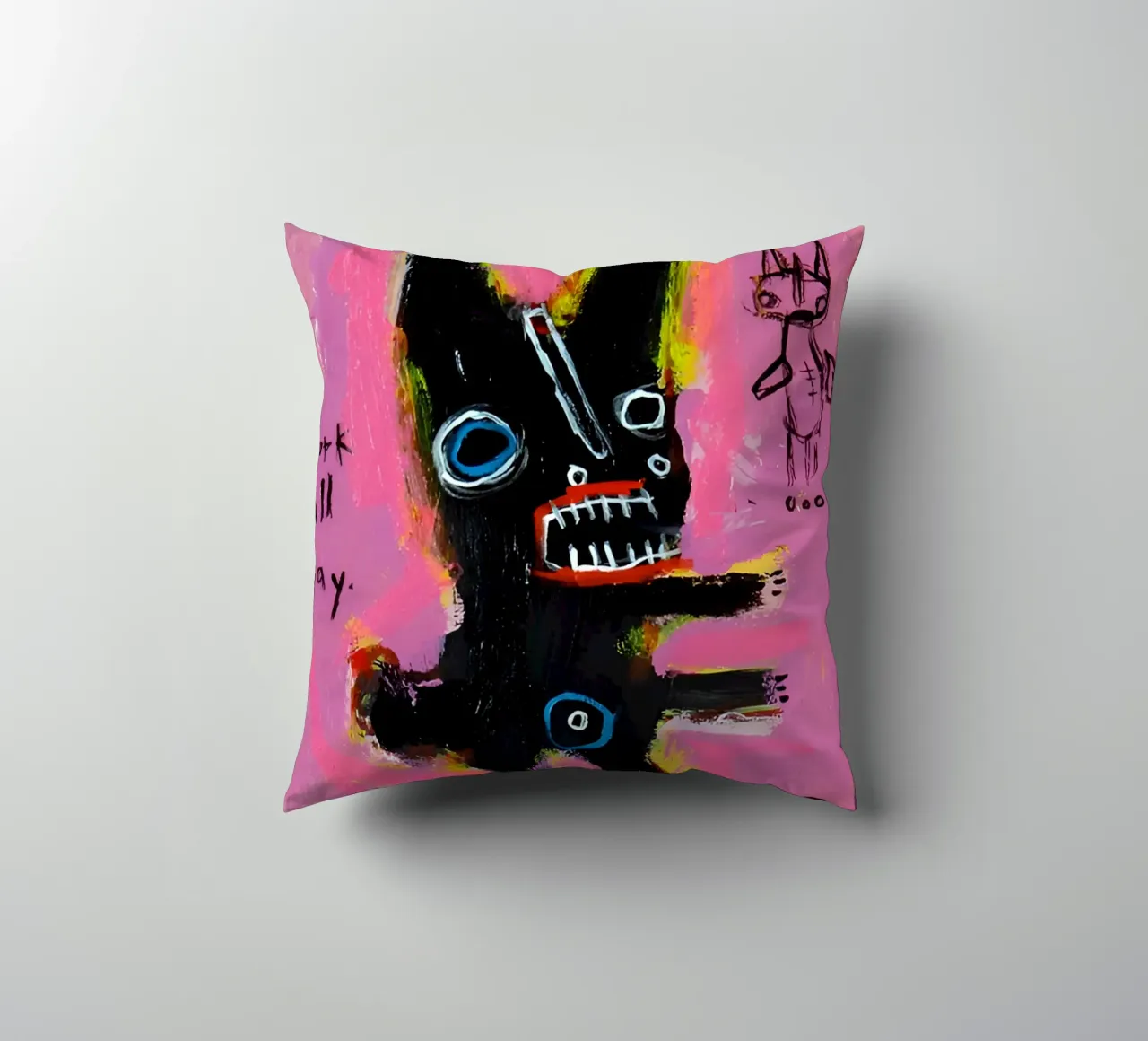 michel basquiat - abstract cuscino da Tara Bergener