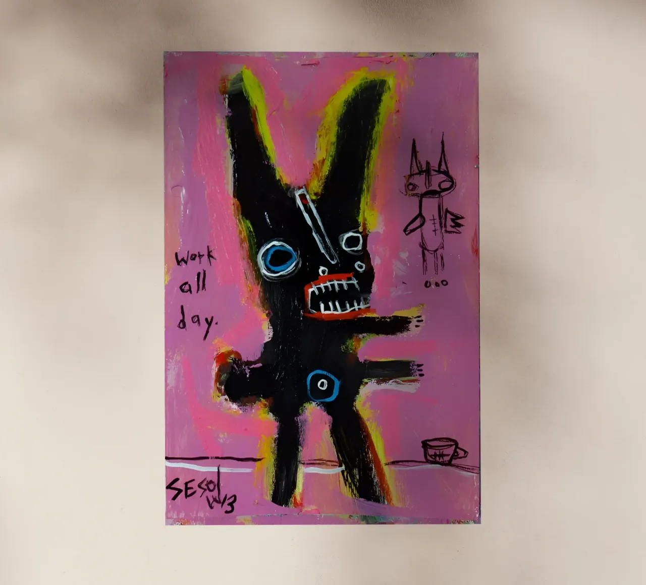 michel basquiat - abstract pellicola backlit da Tara Bergener