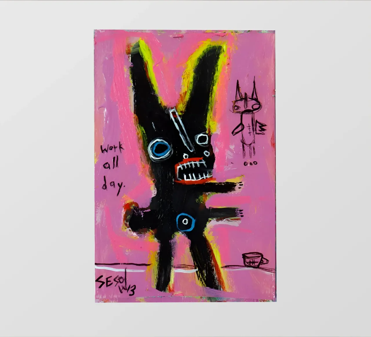 michel basquiat - abstract pellicola backlit da Tara Bergener