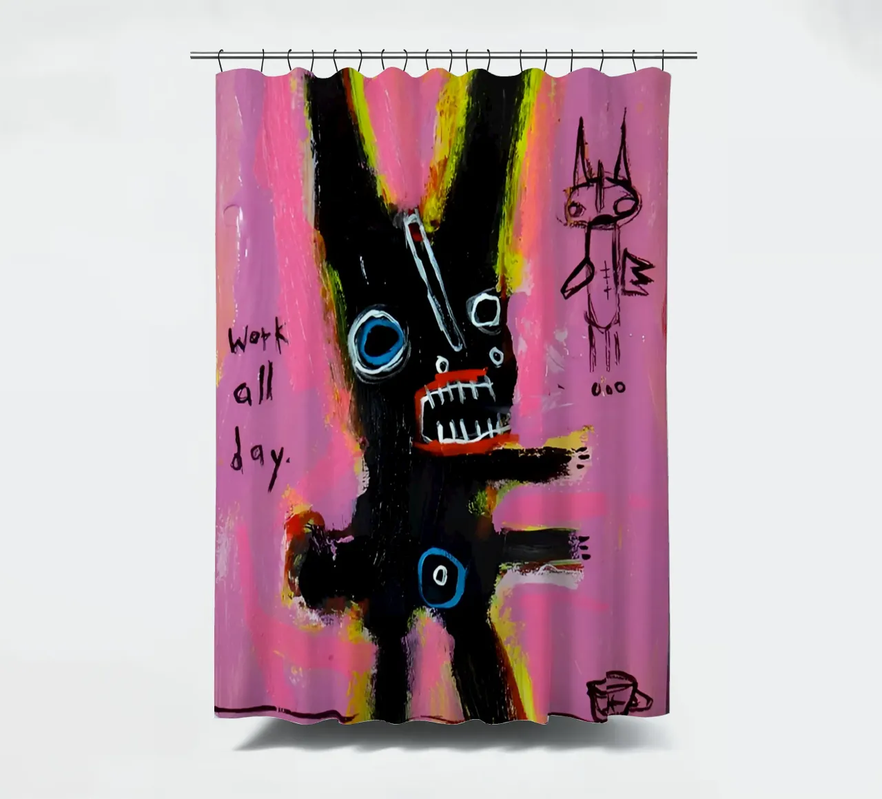 michel basquiat - abstract tenda da doccia da Tara Bergener
