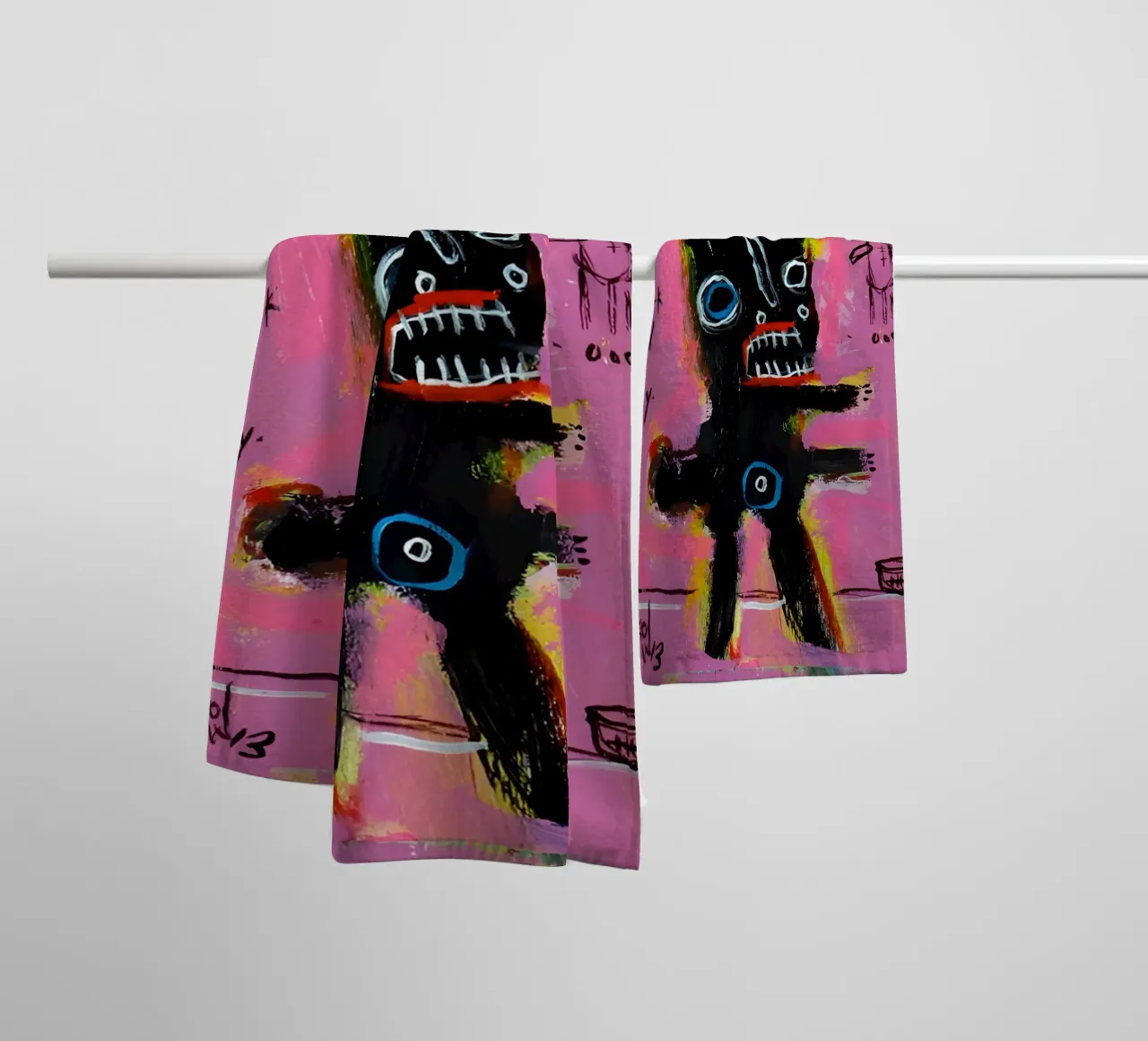 michel basquiat - abstract asciugamano da bagno da Tara Bergener