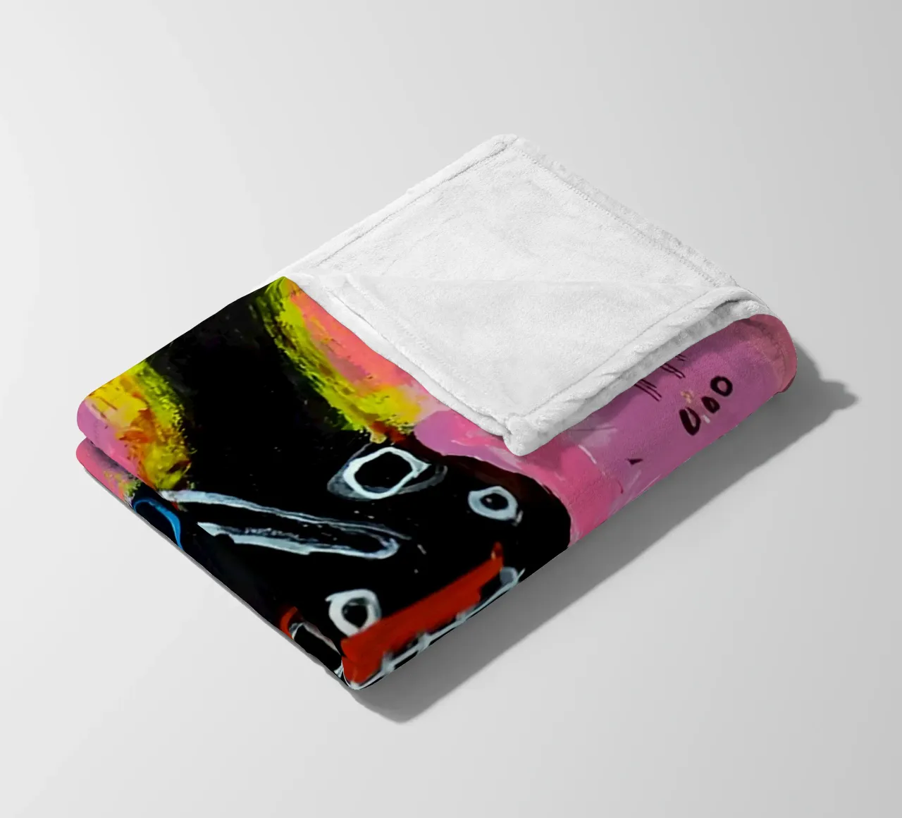 michel basquiat - abstract coperta in pile da Tara Bergener
