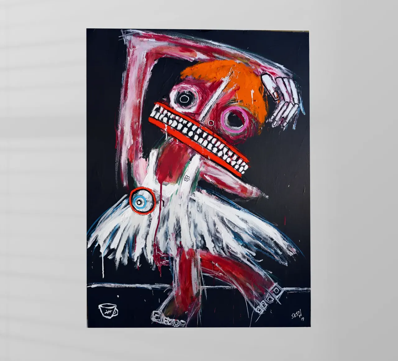 Michel Basquiat - Abstract Woman Dancing pellicola backlit da Tara Bergener