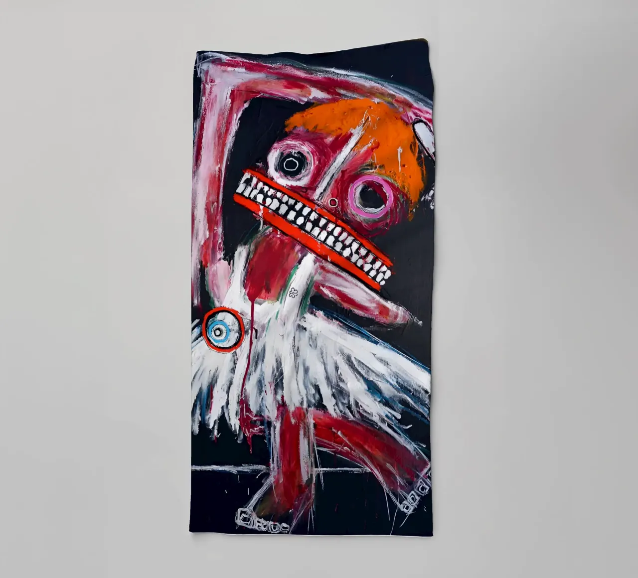 Michel Basquiat - Abstract Woman Dancing Handtuch von Tara Bergener
