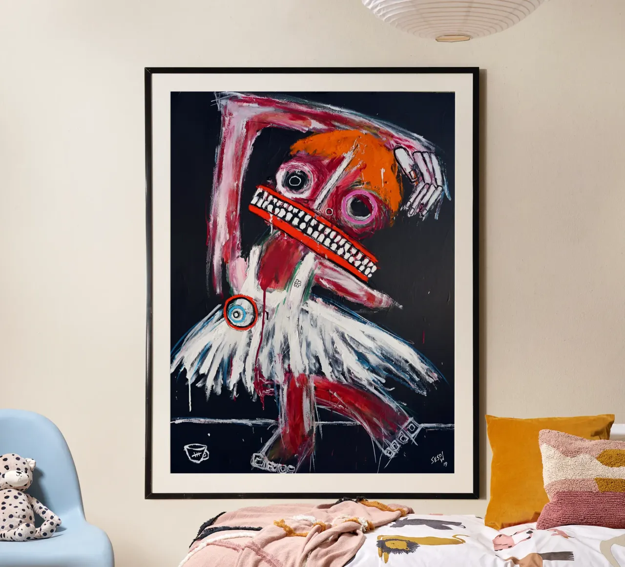 Michel Basquiat - Abstract Woman Dancing hahnemühle by Tara Bergener