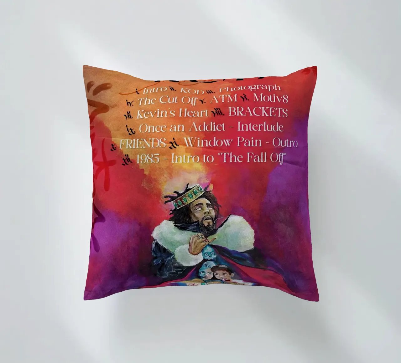 Rapper J.Cole decorative cushion by Musadad Shop