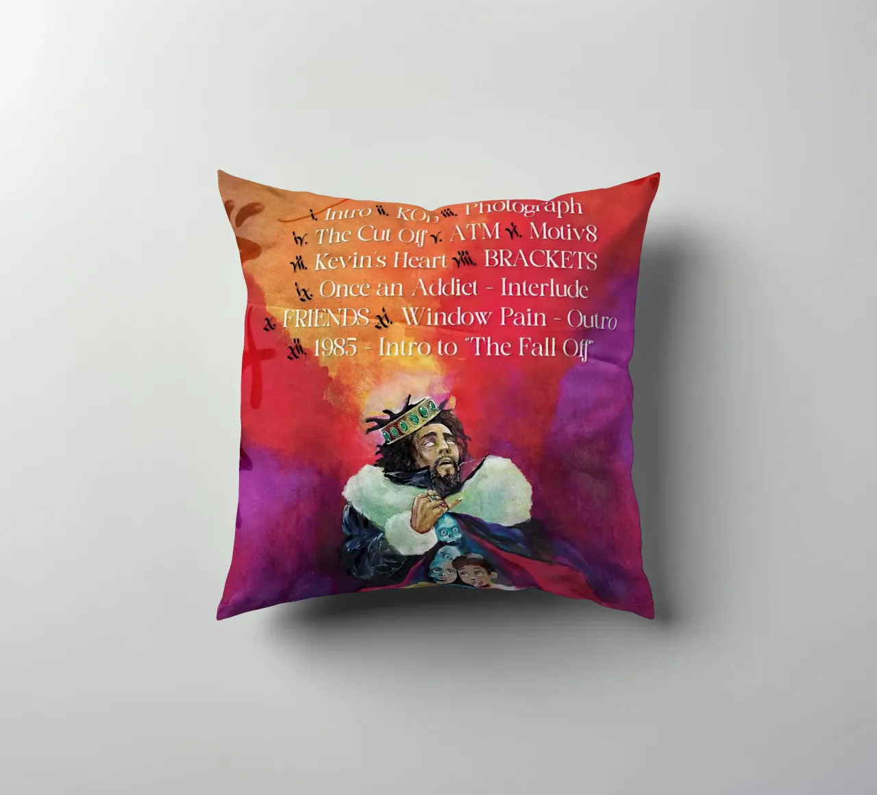 Rapper J.Cole decorative cushion by Musadad Shop