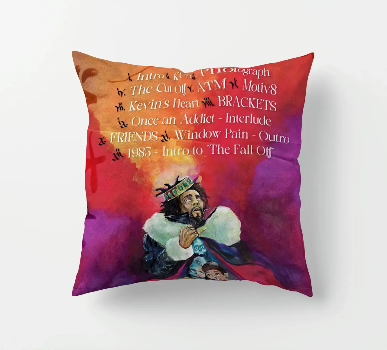 Rapper J.Cole decorative cushion by Musadad Shop