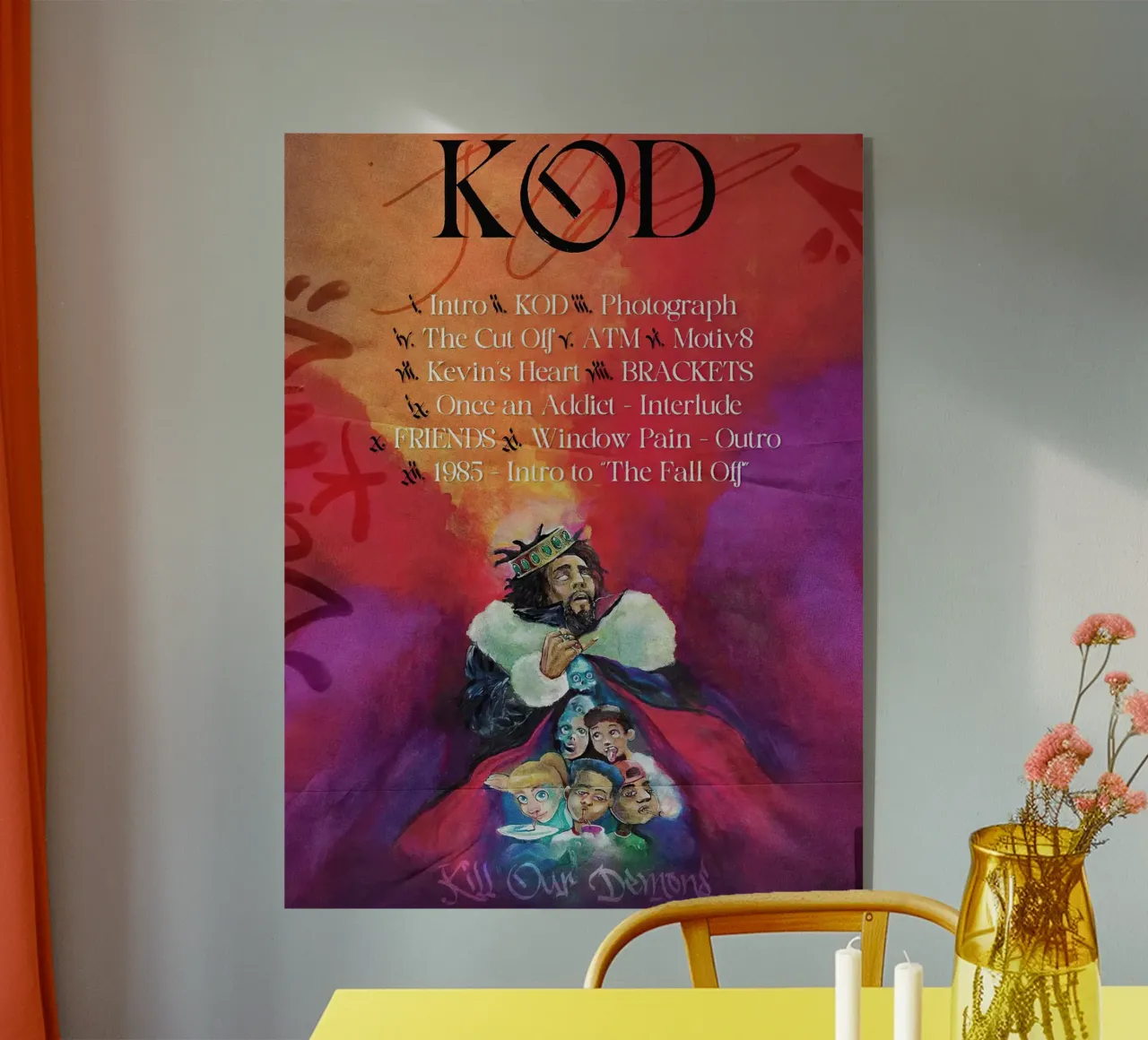 Rapper J.Cole acrylic glass by Musadad Shop