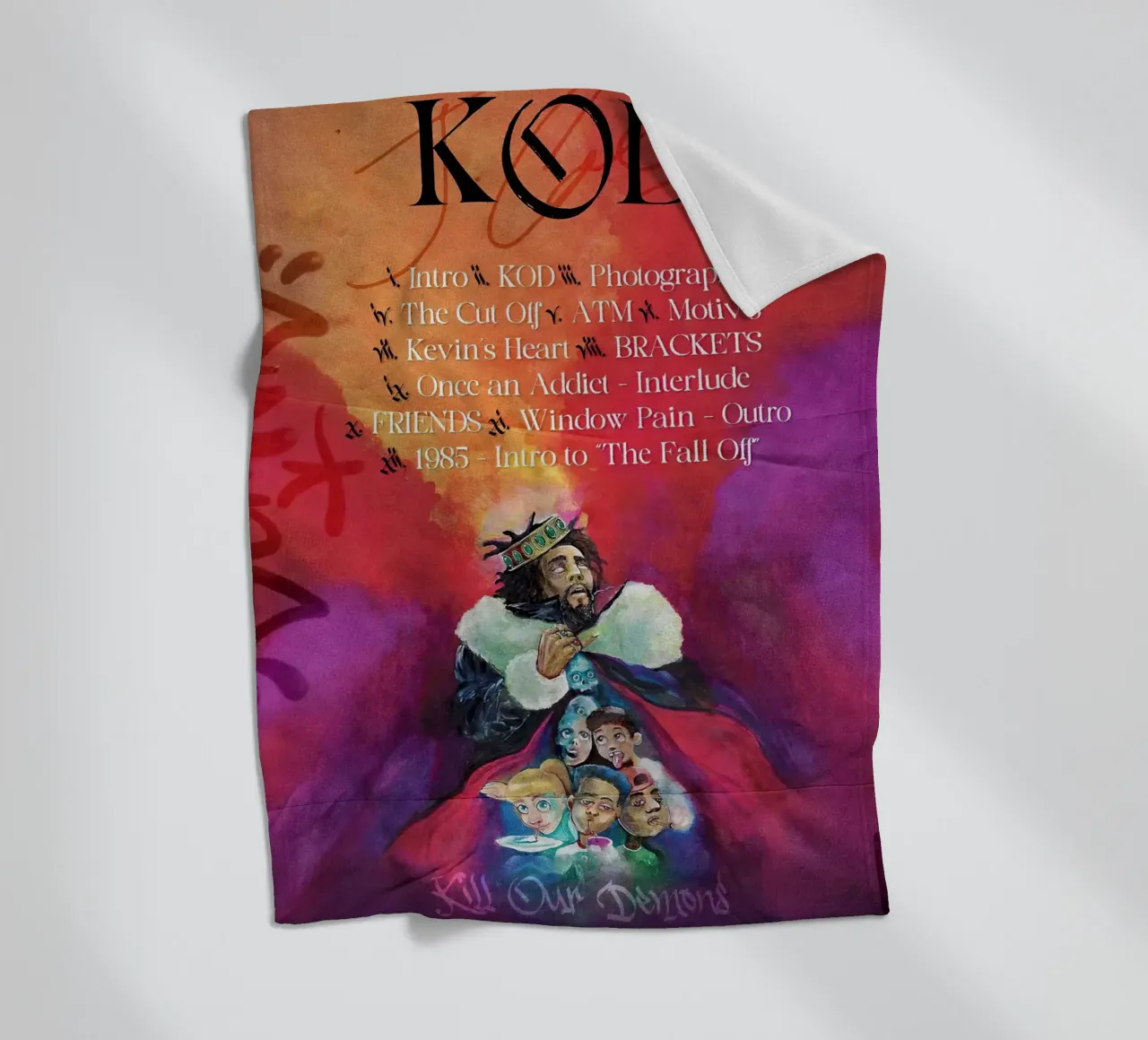 Rapper J.Cole fleece blanket by Musadad Shop
