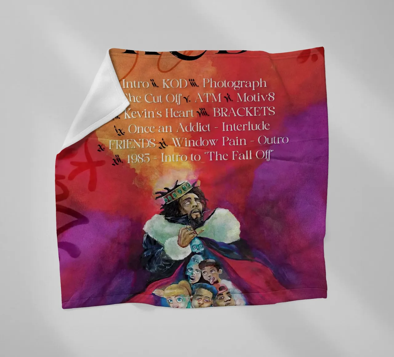 Rapper J.Cole fleece blanket by Musadad Shop