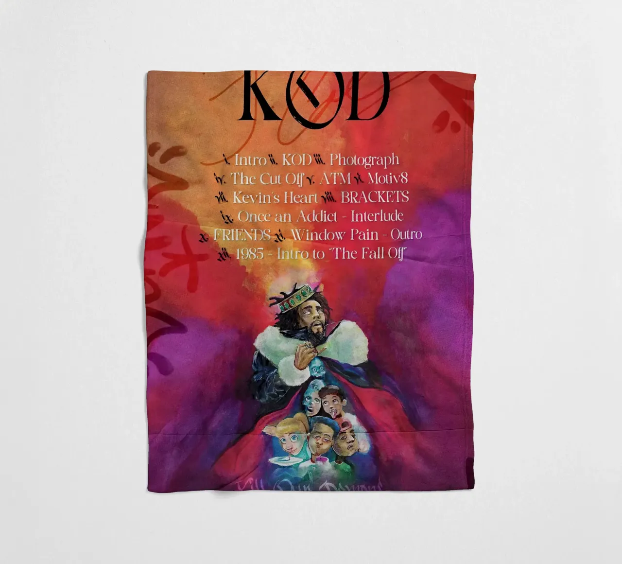 Rapper J.Cole fleece blanket by Musadad Shop