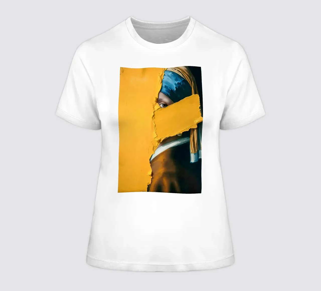 La ragazza con la striscia colorata - Vermeer Remix t-shirt da donna da KUNSTstück