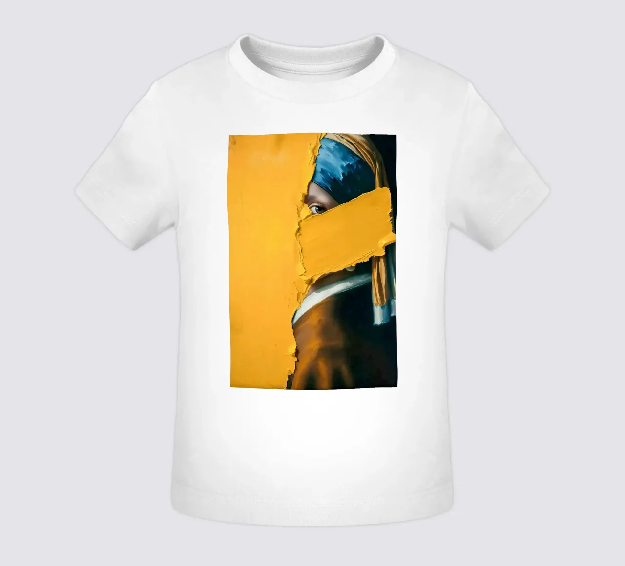 La ragazza con la striscia colorata - Vermeer Remix maglietta neonato da KUNSTstück