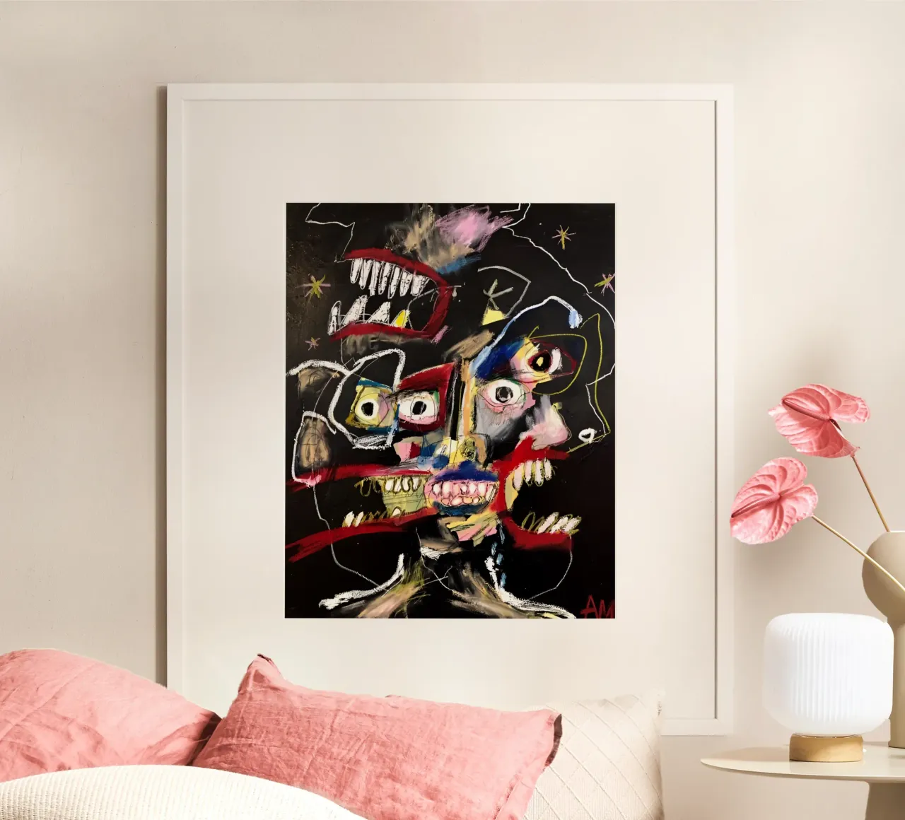 Jean basquiat - American Artist Painting hahnemühle by Tara Bergener