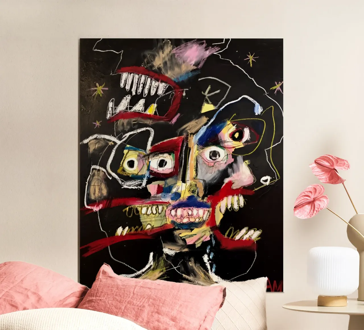 Jean basquiat - American Artist Painting hahnemühle by Tara Bergener