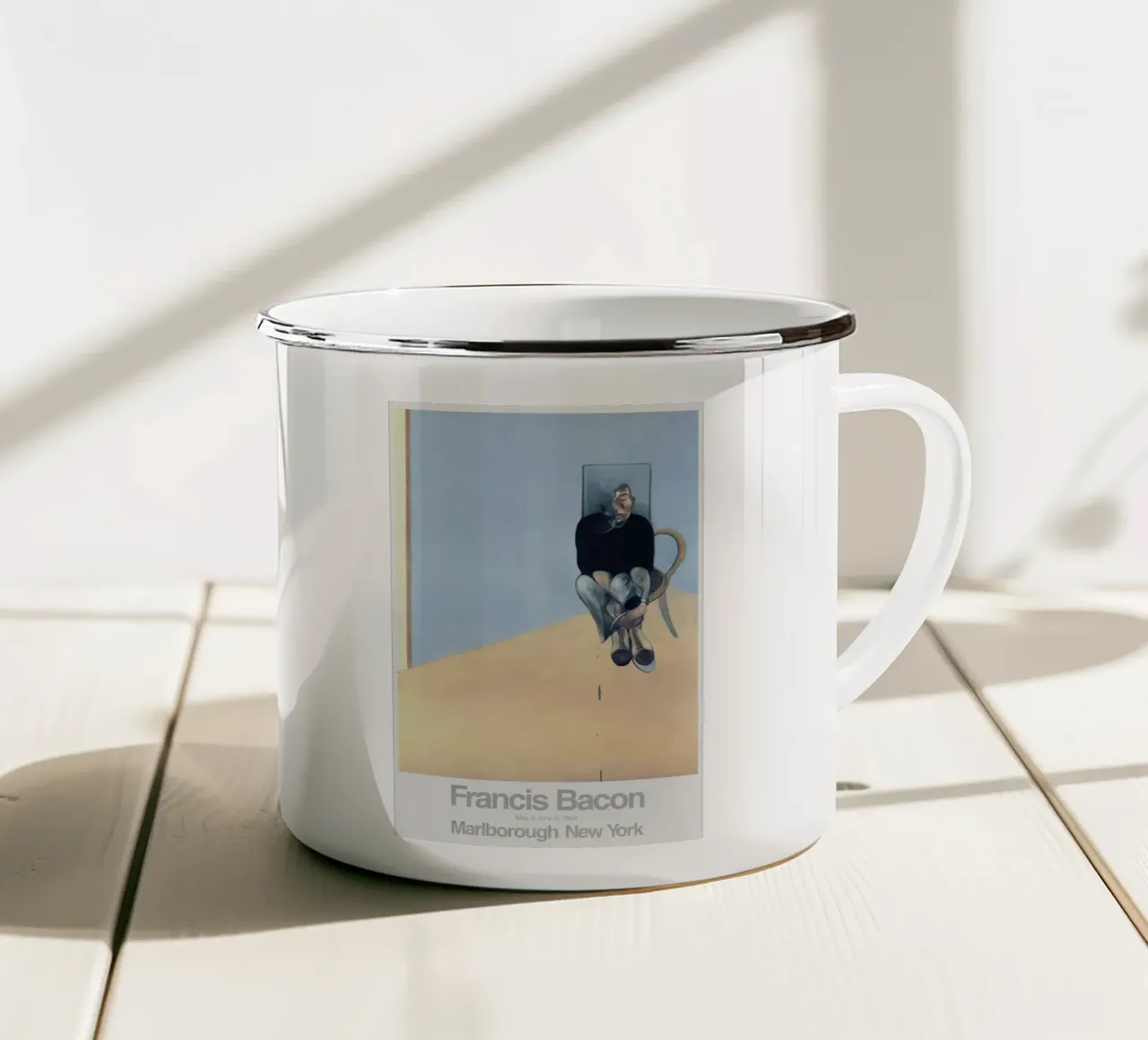 Bacon, Uomo seduto 1984 tazza in smalto da Collins Shop