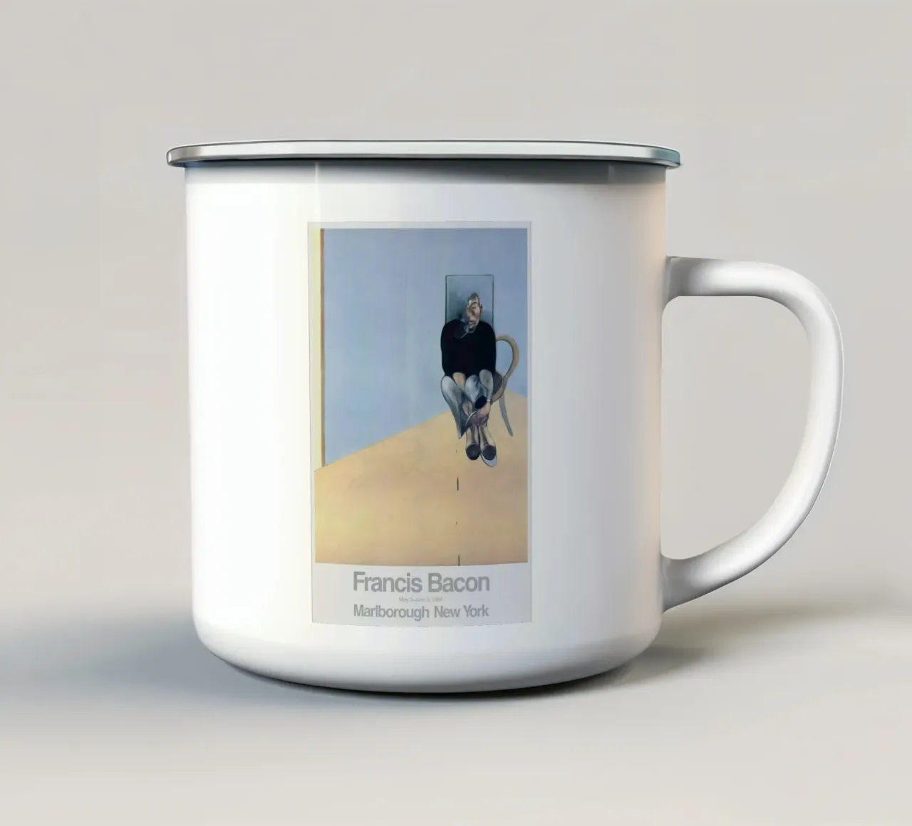 Bacon, Uomo seduto 1984 tazza in smalto da Collins Shop