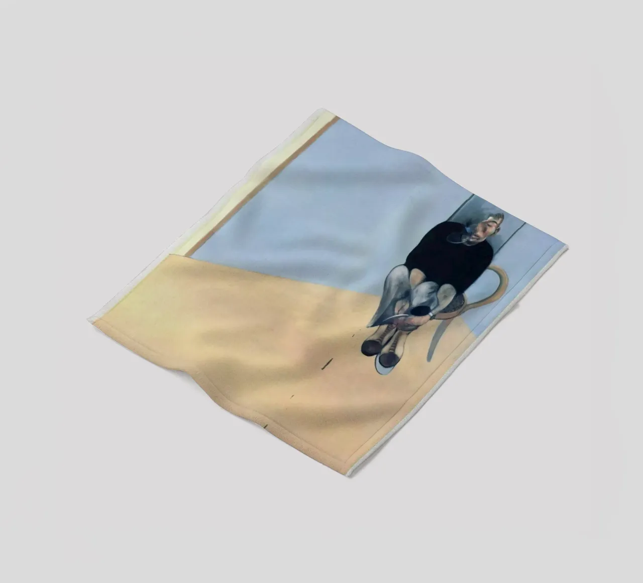 Bacon, Seated Man 1984 fleece blanket by Collins Shop