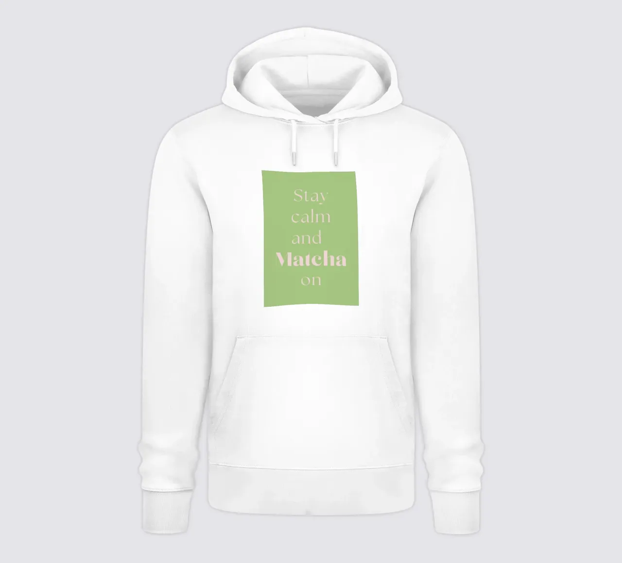 Mantenere la calma e continuare con il matcha felpa con cappuccio da Quirk & Quote