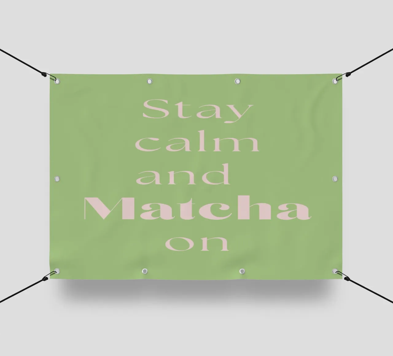 Mantenere la calma e continuare con il matcha telo in pvc da Quirk & Quote