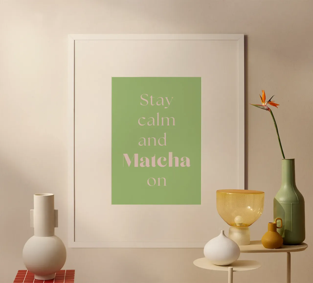 Mantenere la calma e continuare con il matcha carta hahnemühle da Quirk & Quote