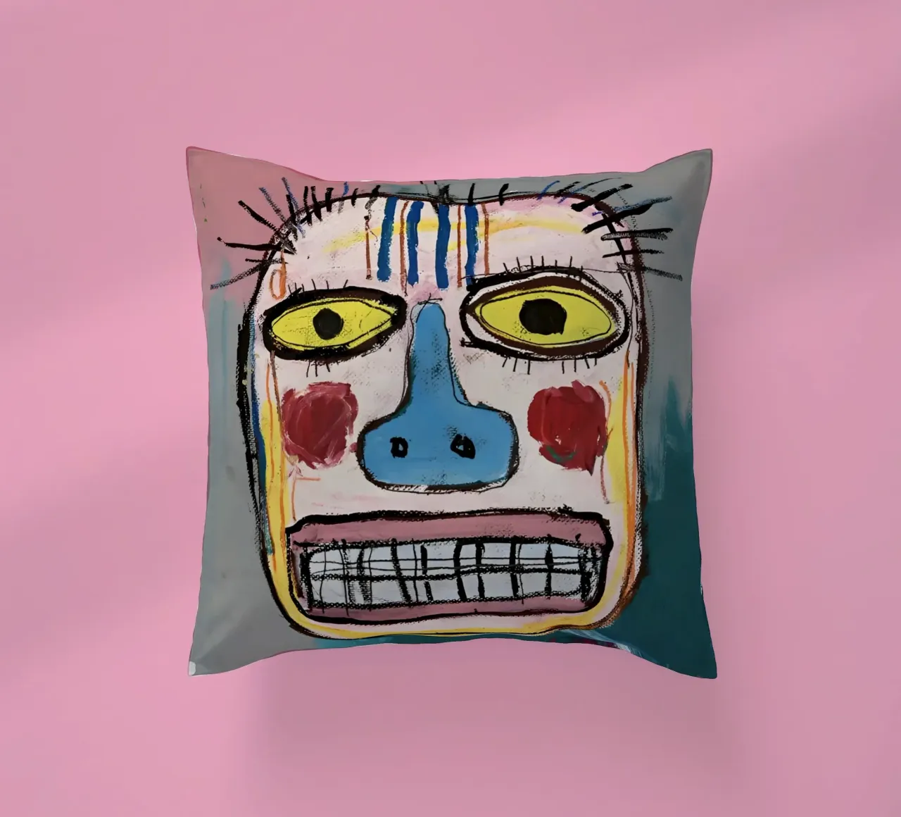 Jean Basquiat - Abstract Painting cuscino da Gage Gottlieb