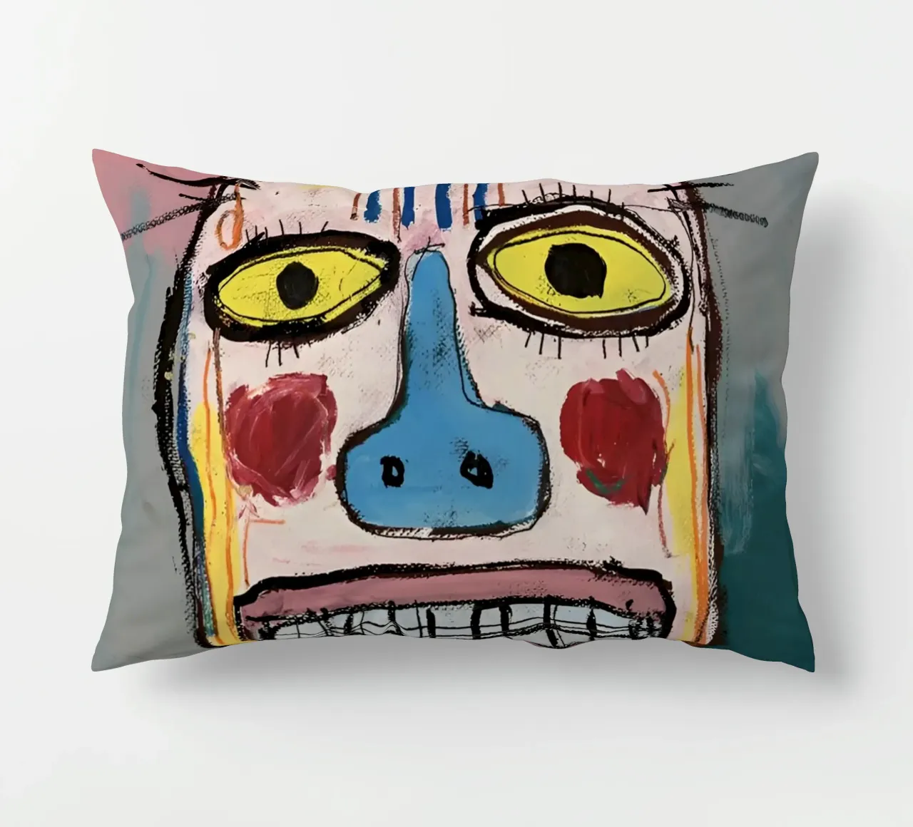 Jean Basquiat - Abstract Painting cuscino da Gage Gottlieb