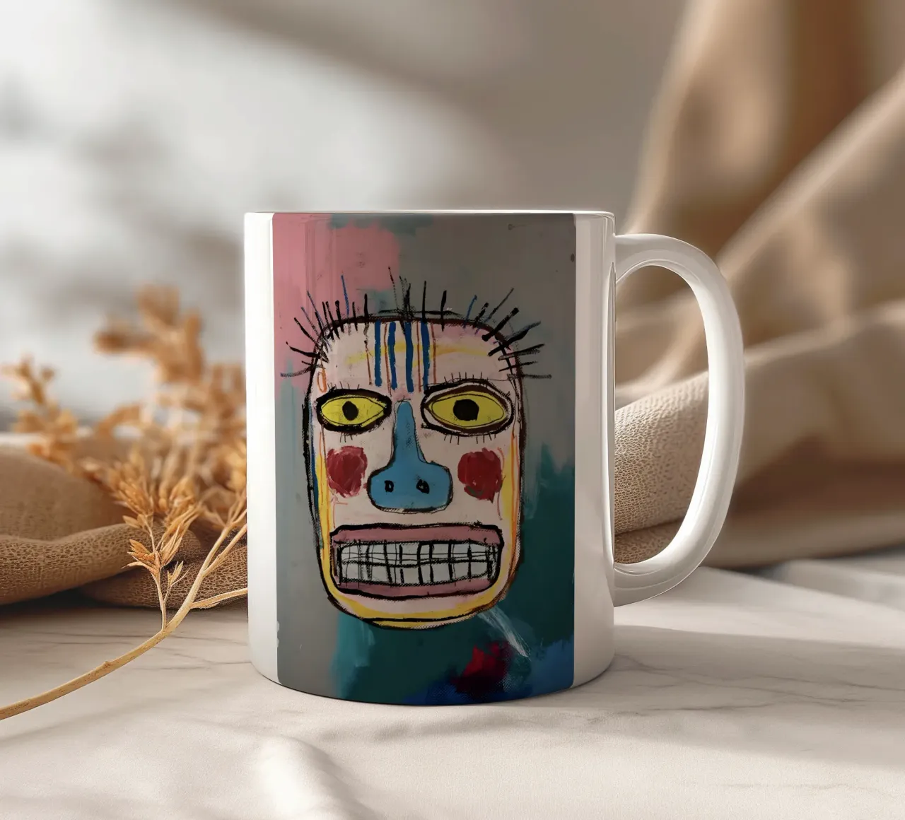 Jean Basquiat - Abstract Painting tazza in ceramica da Gage Gottlieb