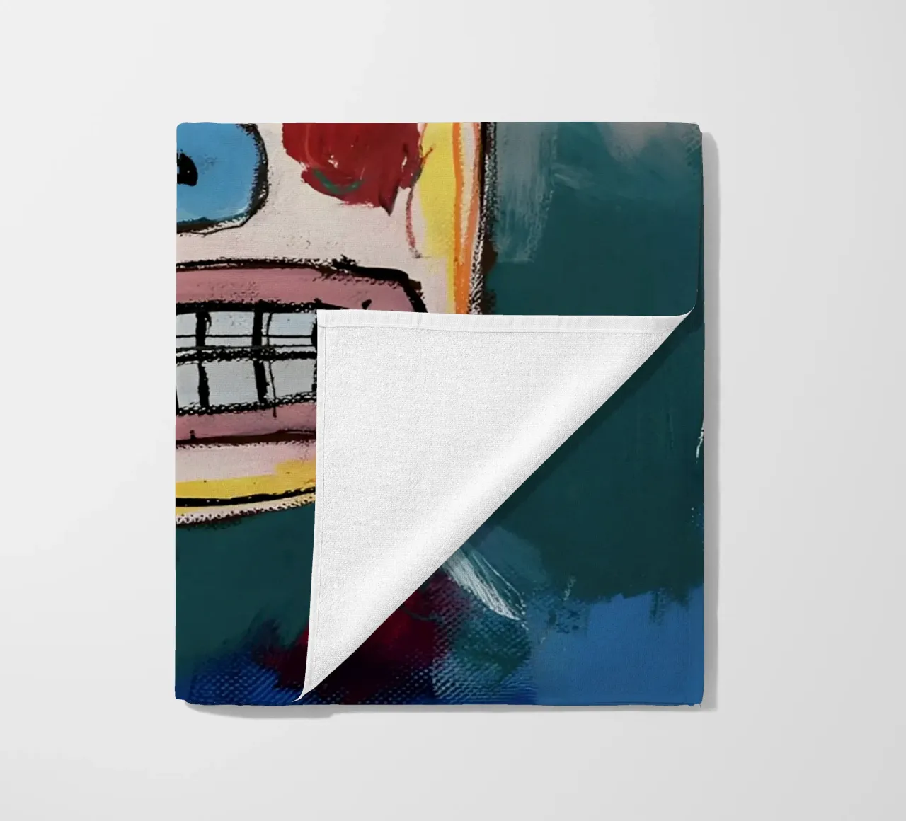 Jean Basquiat - Abstract Painting beach towel by Gage Gottlieb
