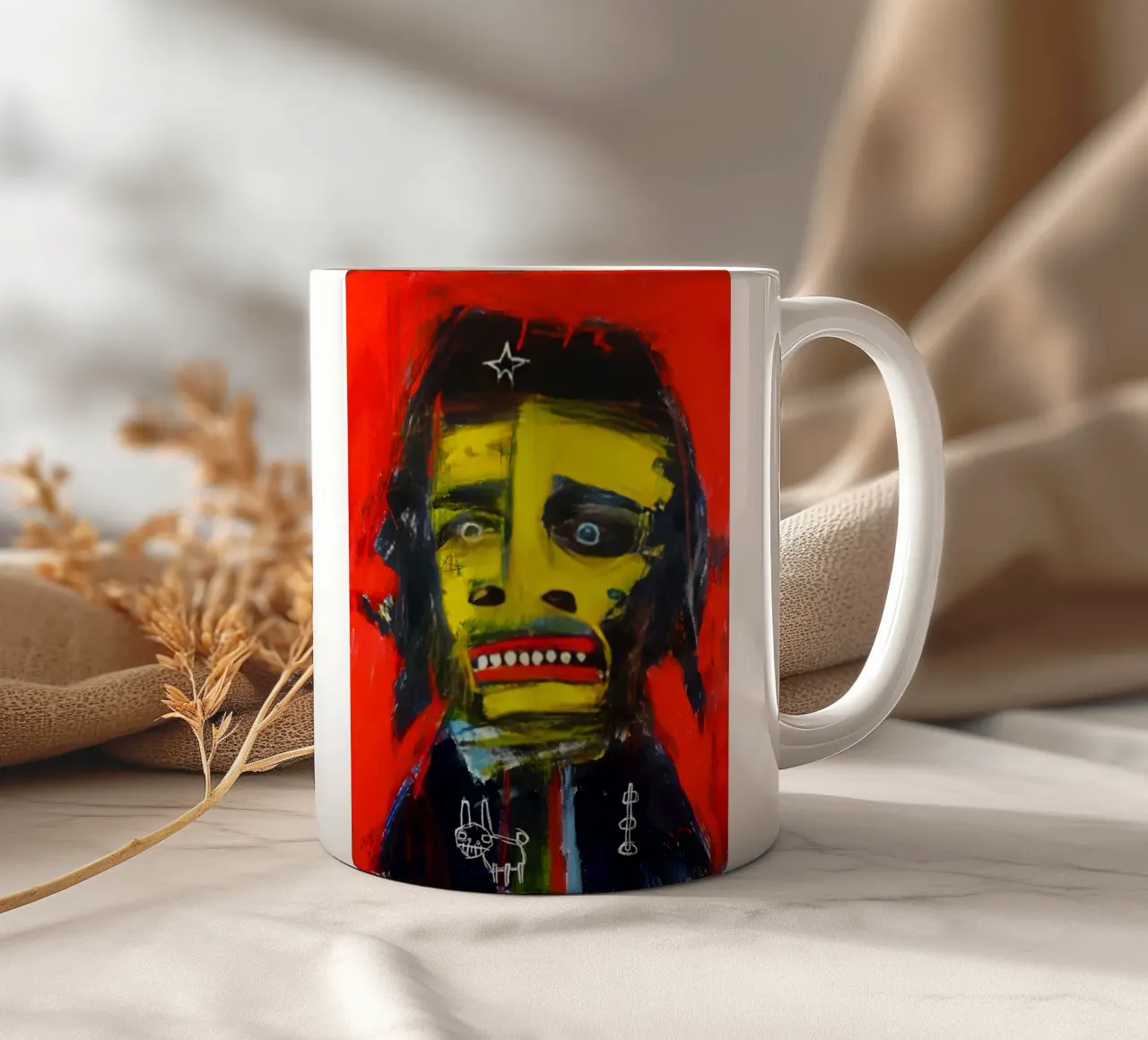 Jean basquiat - Abstract Painting Art tazza in ceramica da Gage Gottlieb