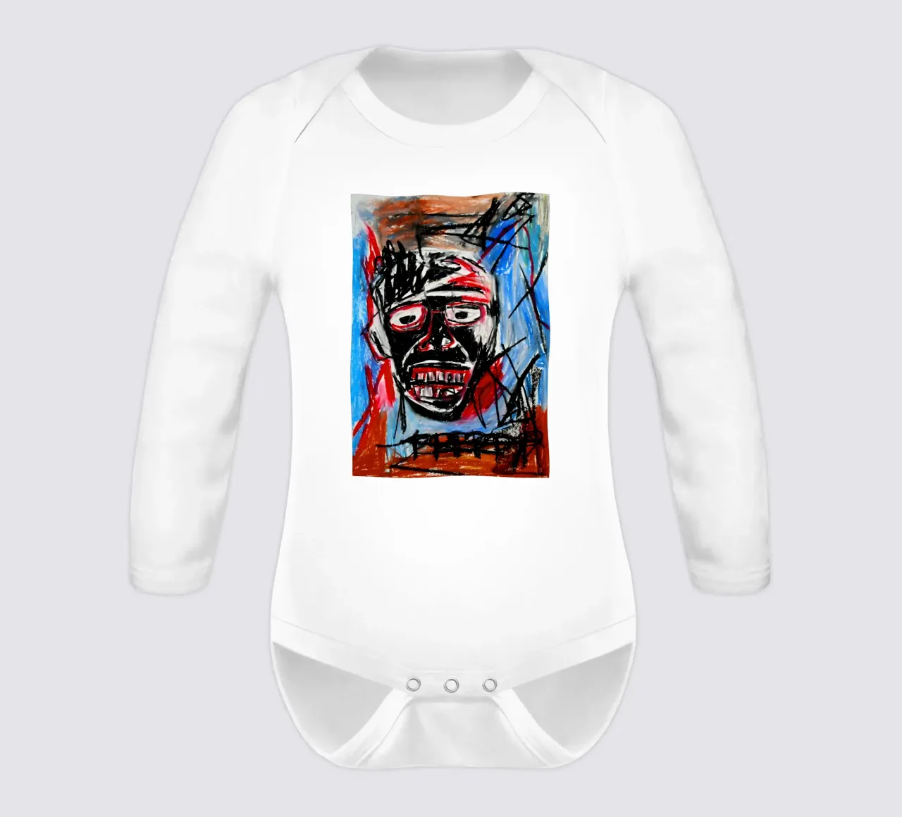 Michel Basquiat - Abstract Colorful body neonato maniche lunghe da Gage Gottlieb