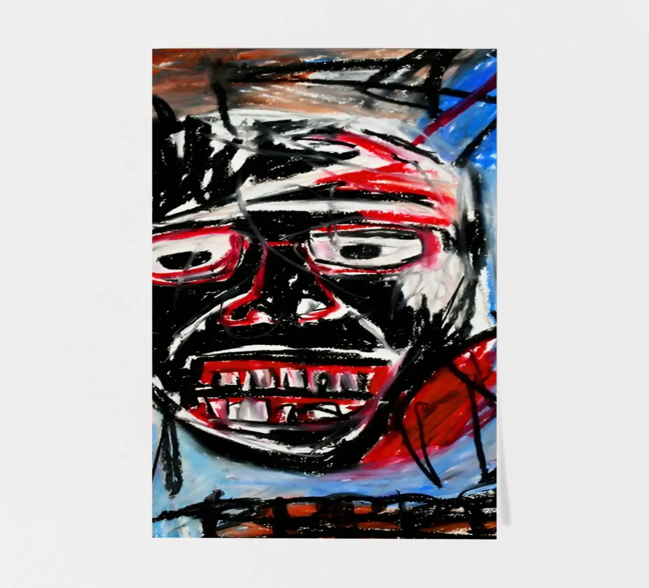 Michel Basquiat - Abstract Colorful foglio adesivo da Gage Gottlieb