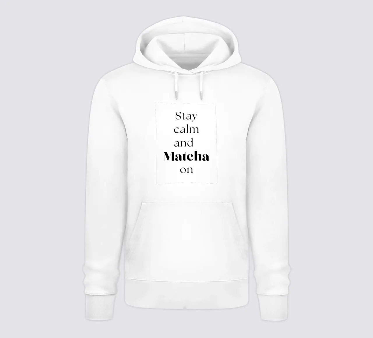 Mantenere la calma e continuare con il matcha felpa con cappuccio da Quirk & Quote