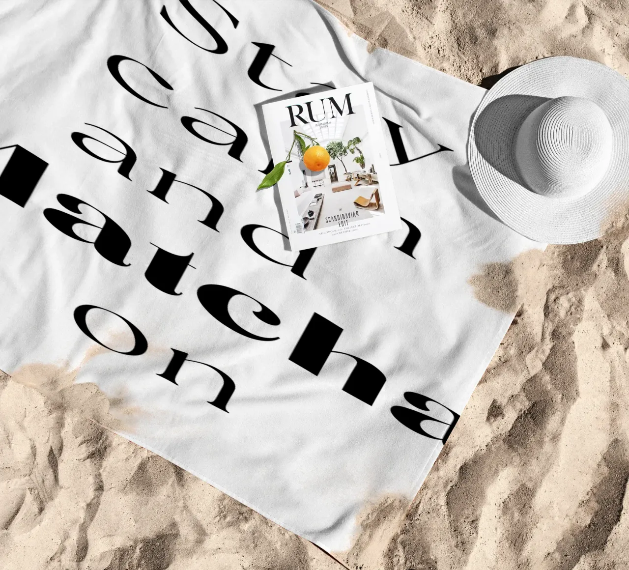Mantenere la calma e continuare con il matcha telo mare da Quirk & Quote