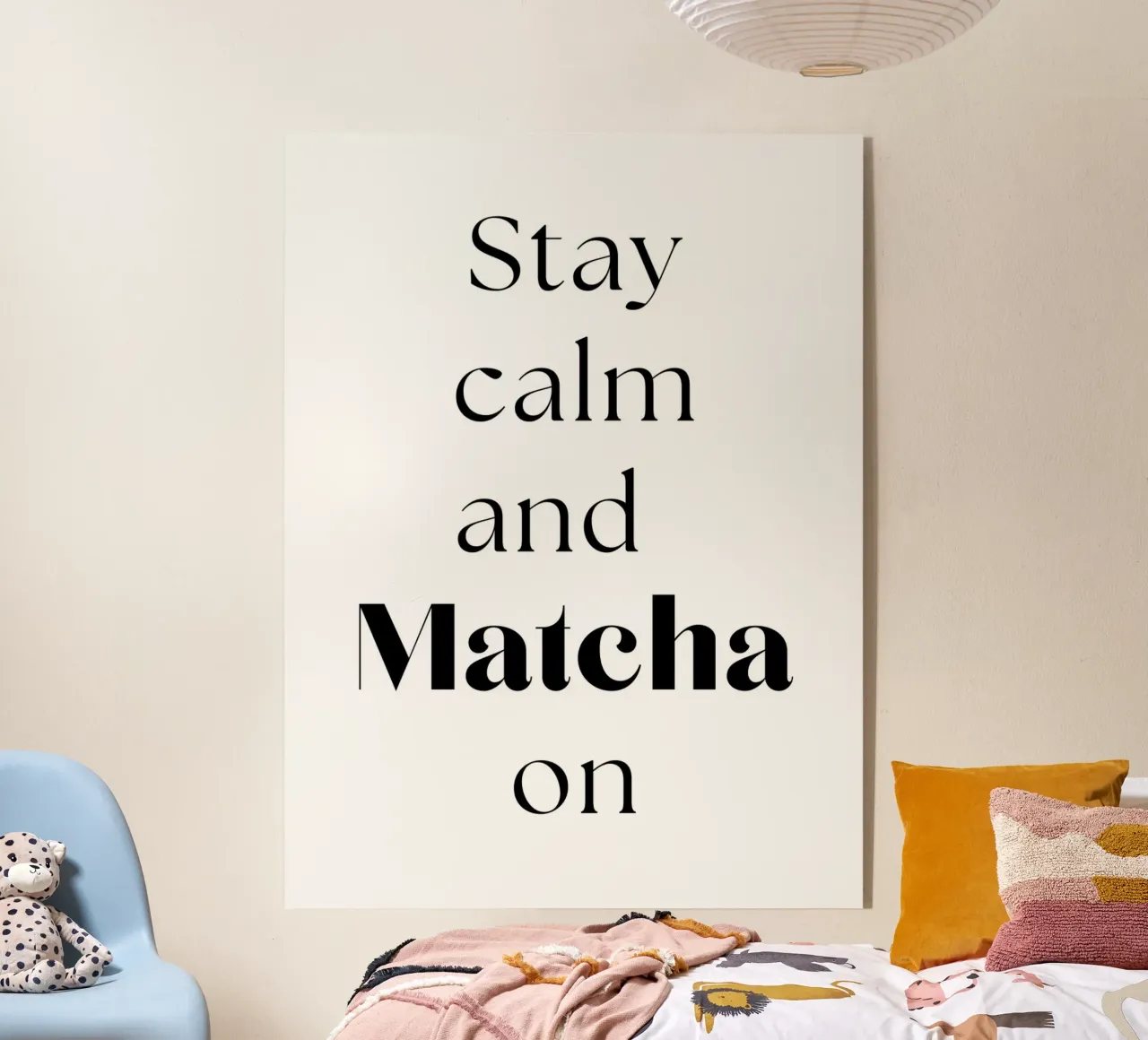 Mantenere la calma e continuare con il matcha plexiglass da Quirk & Quote