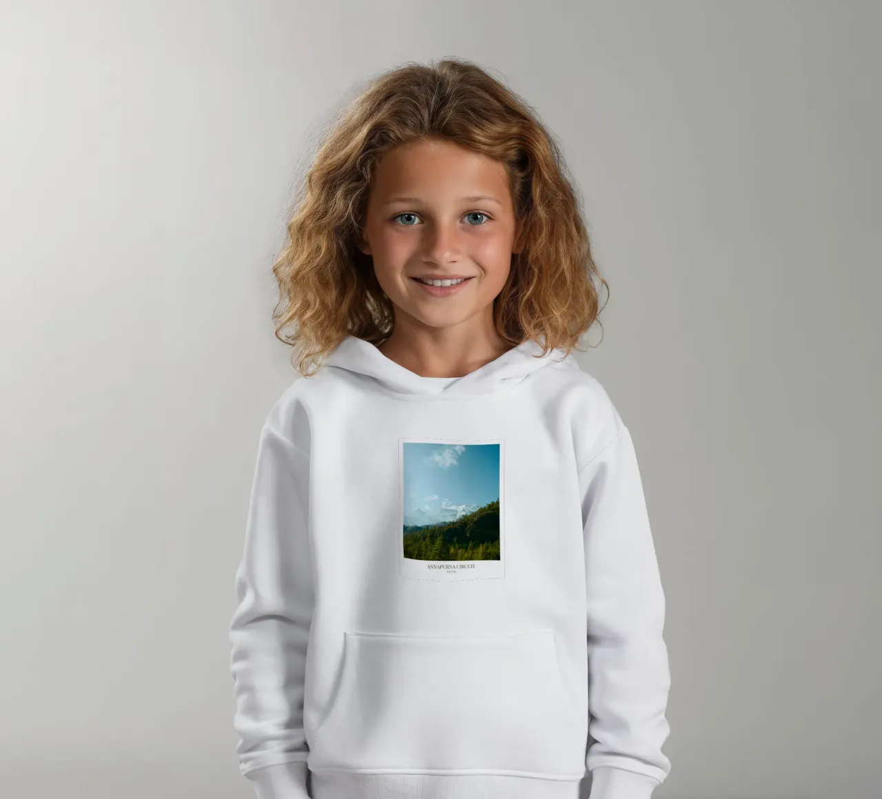 Annapurna Circuit VI: Nepal kids hoodie by FujiFrames