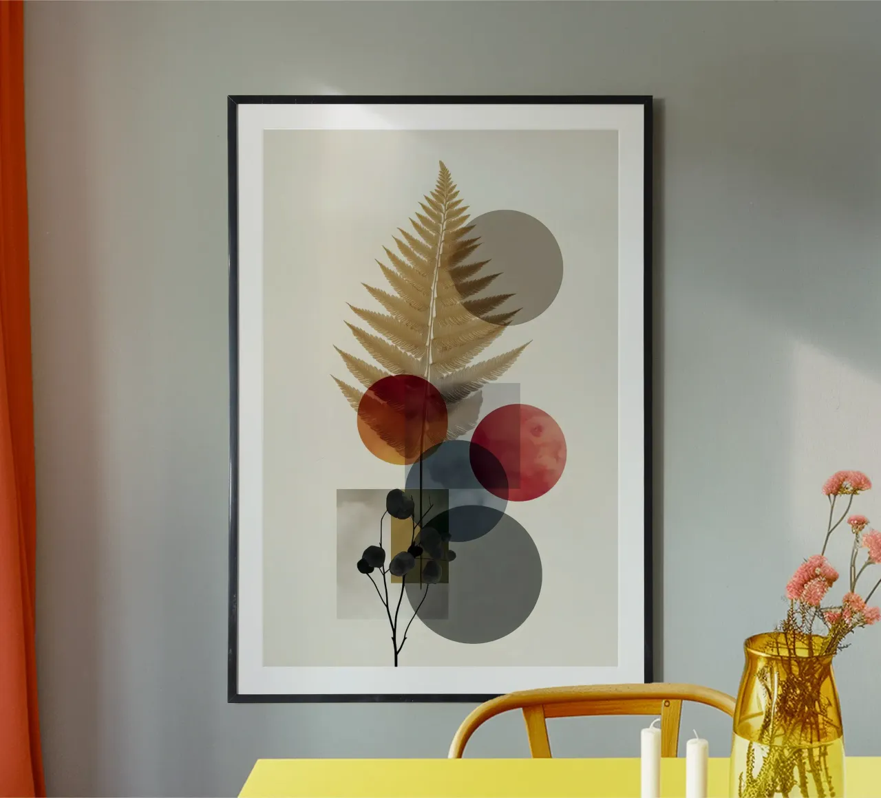 Kleurrijke abstracte kunst poster van Studio Verde