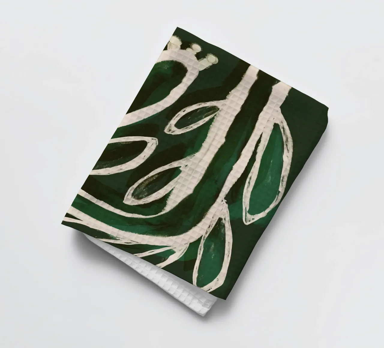 Upwards (Green) Geschirrtuch von treechild