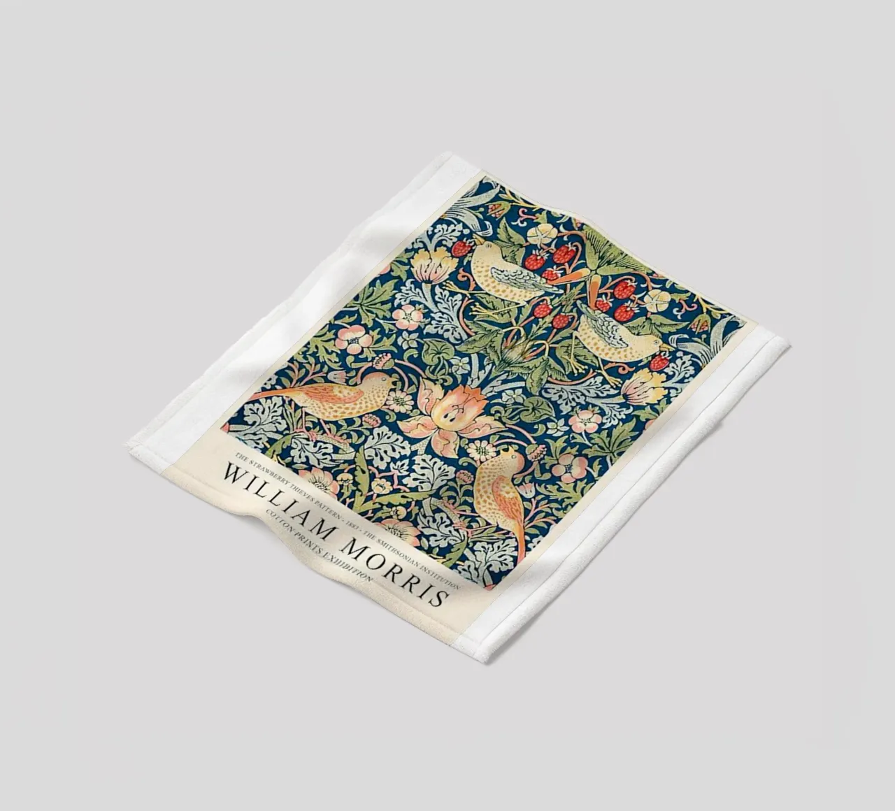 birds perched on the strawberry tree fleece blanket by Ropech Shop
