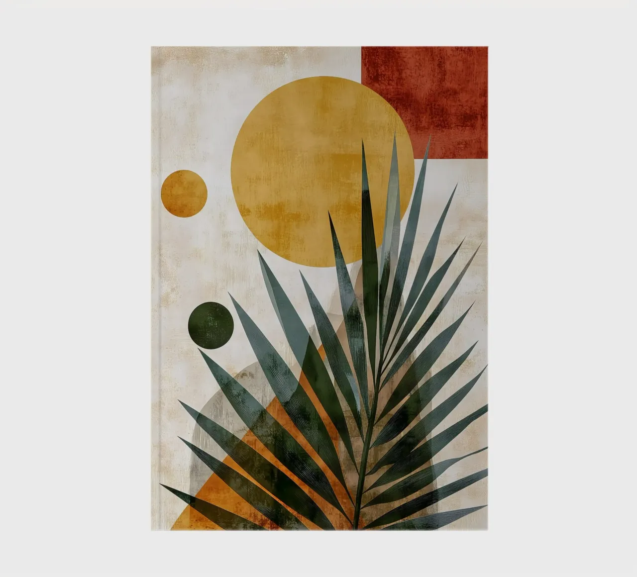 Palm leaf abstract art notebook by Studio Verde