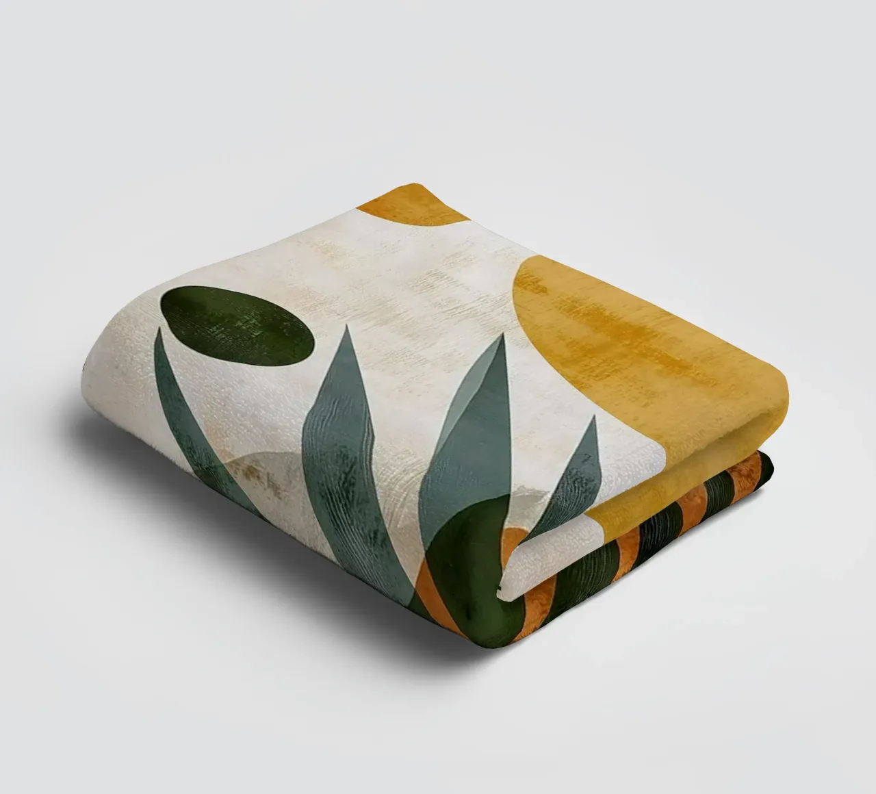 Palm leaf abstract art towel by Studio Verde