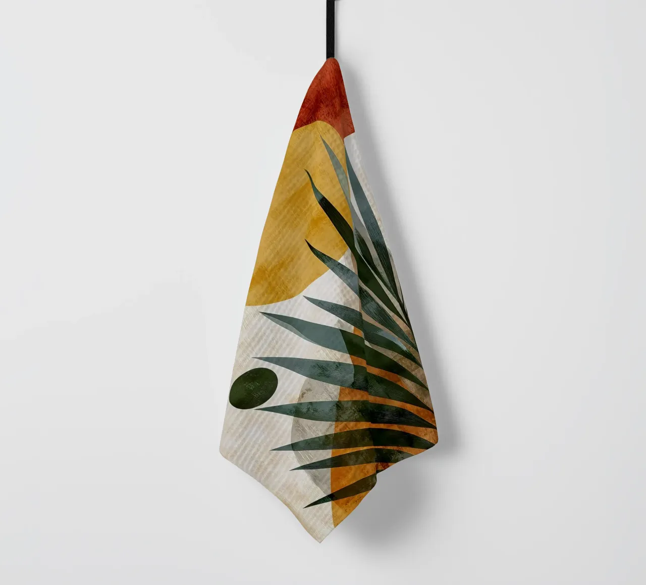 Feuille de palmier art abstrait torchon de Studio Verde