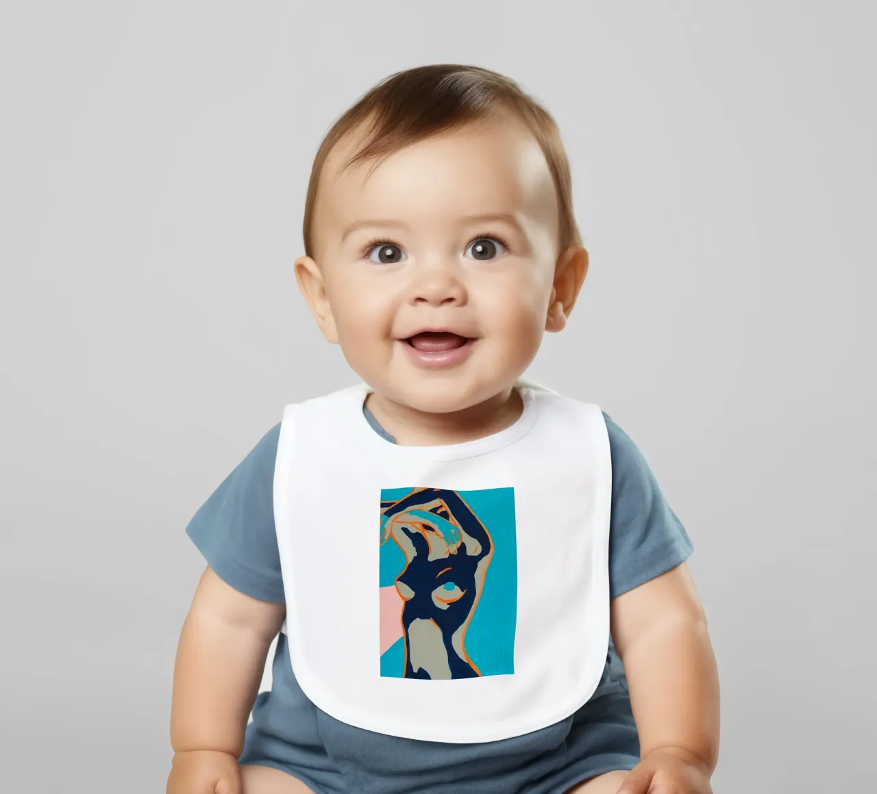 Ragazza nuda colorata d'epoca bavaglino da https://www.juniqe.com/uk/shop/Henndraws