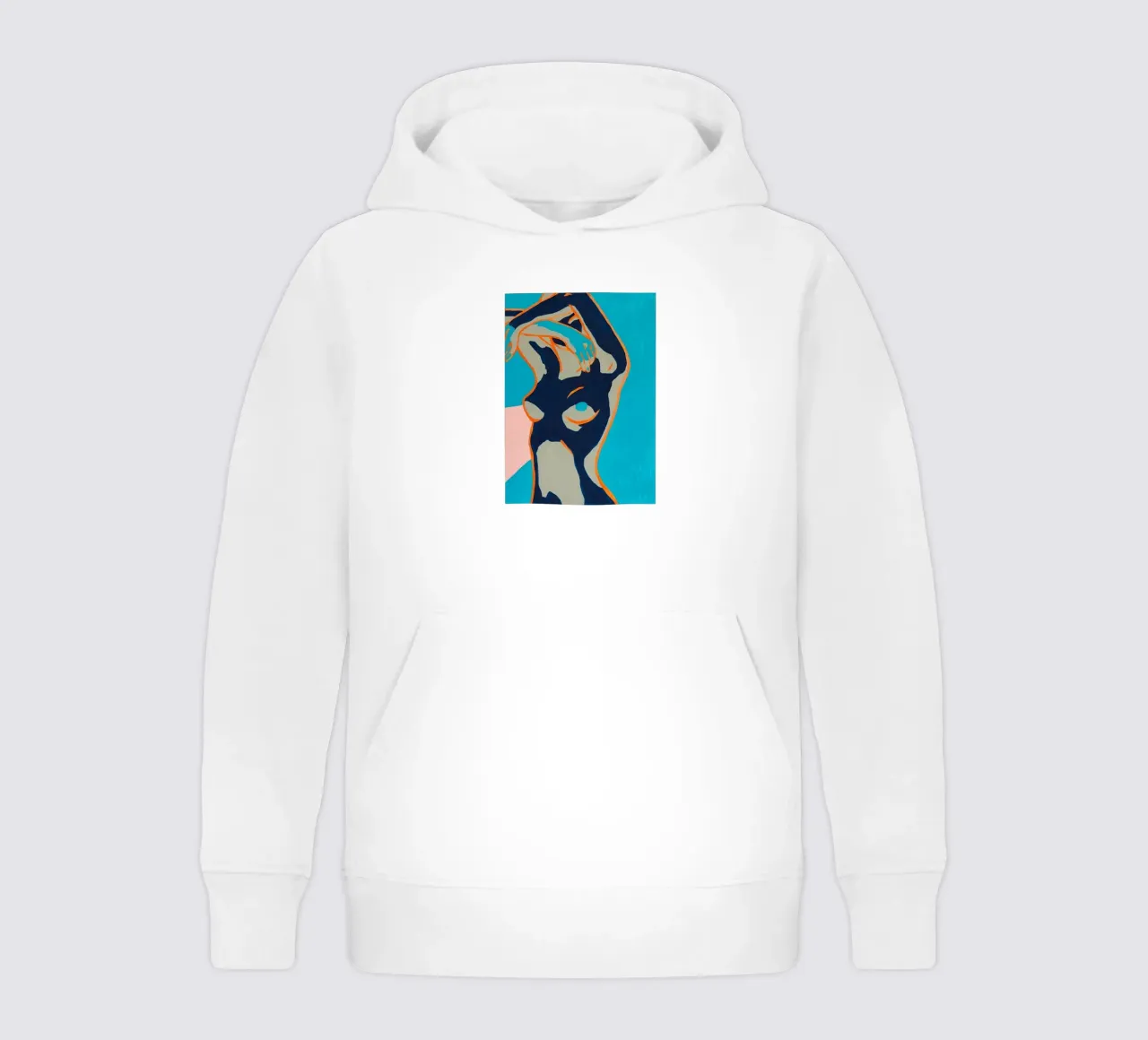 Ragazza nuda colorata d'epoca felpa bambino con cappuccio da https://www.juniqe.com/uk/shop/Henndraws