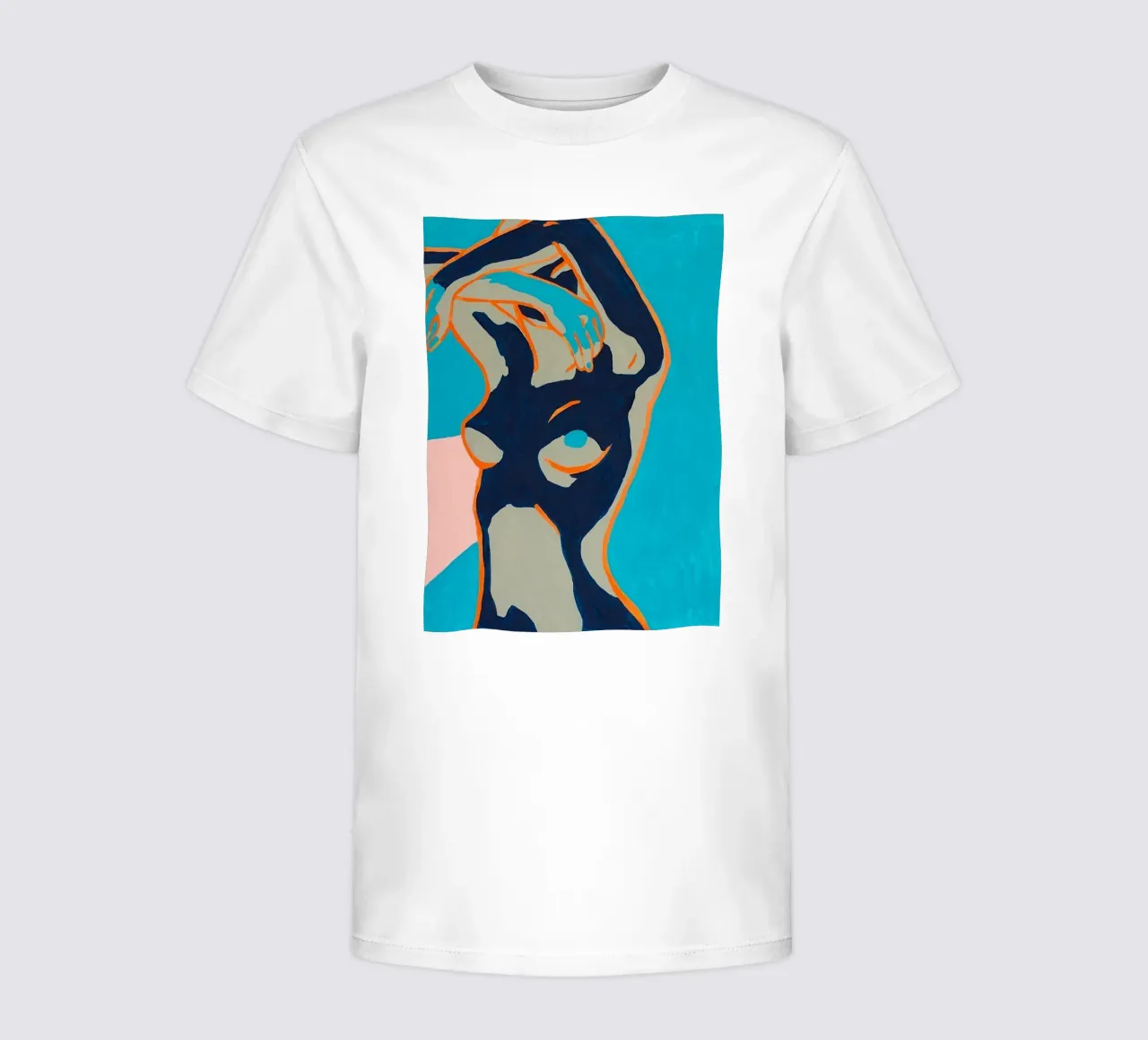 Ragazza nuda colorata d'epoca t-shirt bambini da https://www.juniqe.com/uk/shop/Henndraws