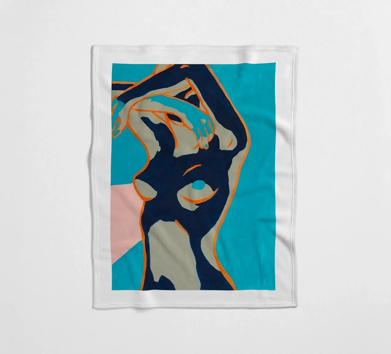 Ragazza nuda colorata d'epoca coperta in pile da https://www.juniqe.com/uk/shop/Henndraws
