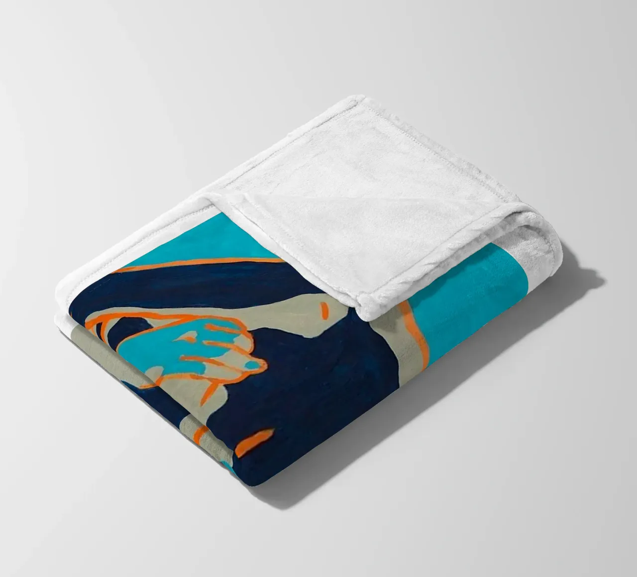 Ragazza nuda colorata d'epoca coperta in pile da https://www.juniqe.com/uk/shop/Henndraws
